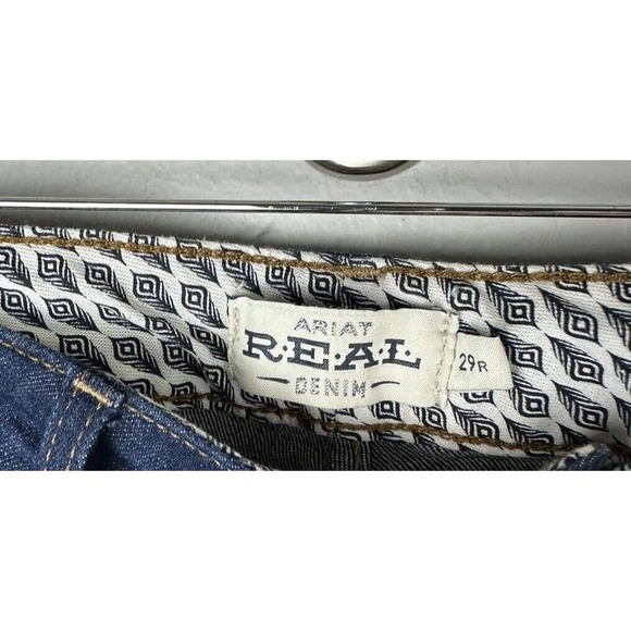 Ariat Real Jeans Womens 29 Blue Medium Wash Flare Cowgirl Denim Stretch Shelby - Picture 3 of 5